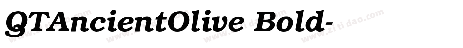 QTAncientOlive Bold字体转换